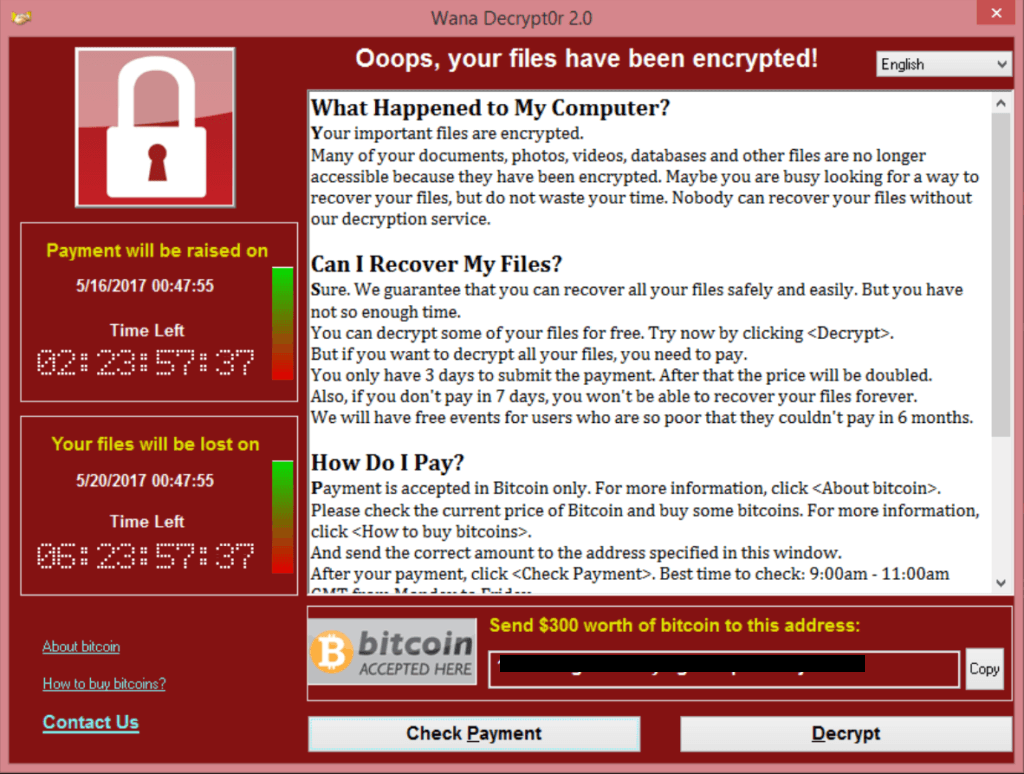 Fakta, Ransomware, WannaCry